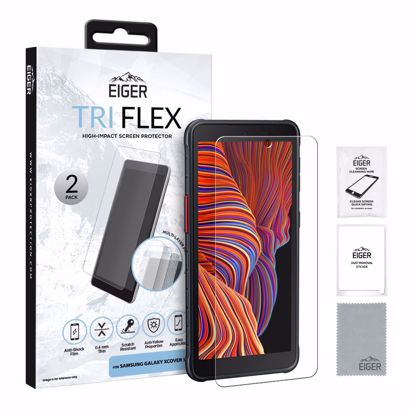 Picture of Eiger Eiger Tri Flex High-Impact Film Screen Protector (2 Pack) for Samsung Galaxy Xcover 5