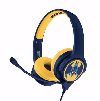 Picture of OTL OTL Batman Interactive Headphones with Boom Microphone in Blue/Yellow