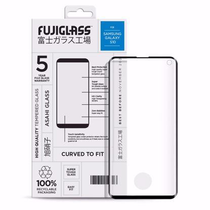 Picture of Fuji Fuji Curved-to-fit Screen Protector for Samsung Galaxy S10 in Clear/Black
