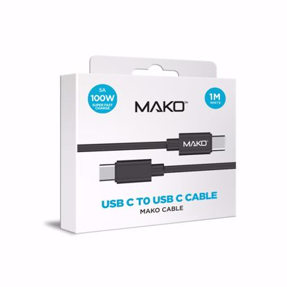 Picture of Mako Mako USB-C To USB-C Cable 100W USB 2.0  1M in Black