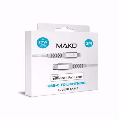 Picture of Mako Mako USB-C To Lightning 27W MFI Cable 1M In White